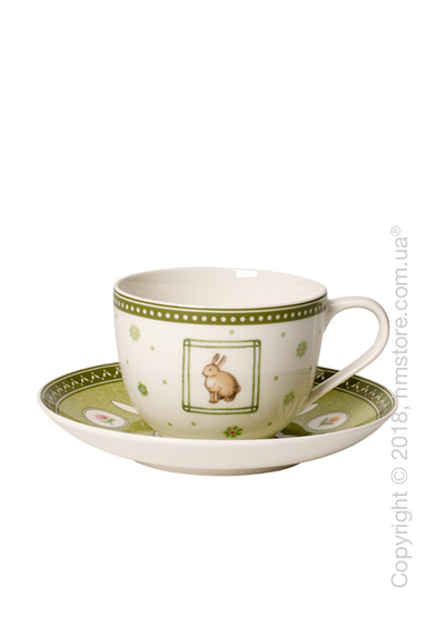 Чашка с блюдцем Villeroy & Boch коллекция Farmers Spring Bunny, 230 мл