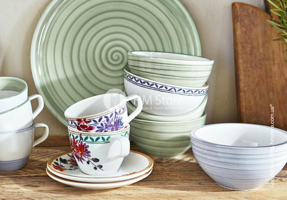 Набор фарфоровой посуды Villeroy & Boch коллекция Artesano Nature на 2 персоны, 6 предметов, Blue