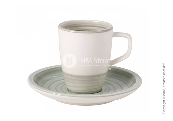 Чашка для эспрессо с блюдцем Villeroy & Boch коллекция Artesano Nature, 100 мл, Green