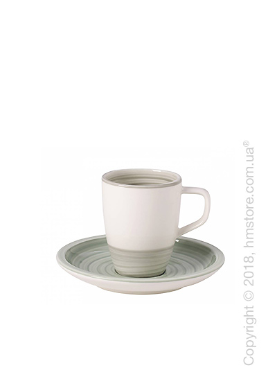 Чашка для эспрессо с блюдцем Villeroy & Boch коллекция Artesano Nature, 100 мл, Green
