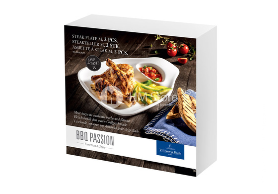 Набор тарелок для стейка Villeroy & Boch коллекция BBQ Passion, M на 2 персоны