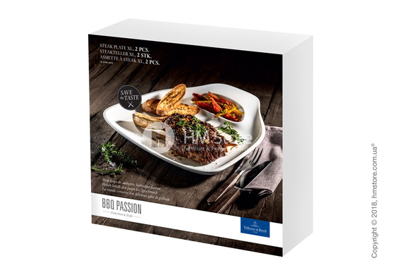 Набор тарелок для стейка Villeroy & Boch коллекция BBQ Passion, XL на 2 персоны