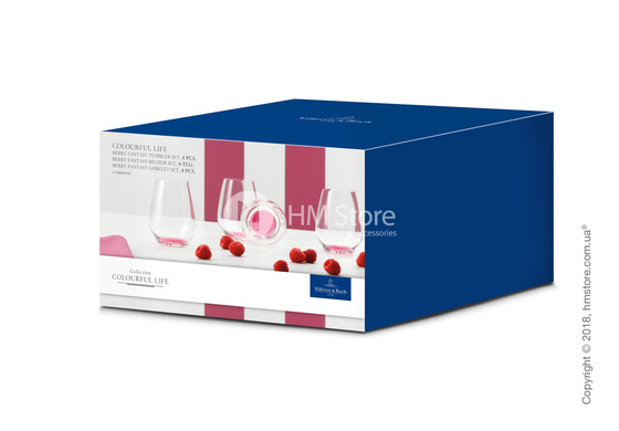 Набор стаканов Villeroy & Boch коллекция Colourful Life 420 мл на 4 персоны, Berry Fantasy