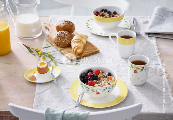 Тарелка десертная мелкая Villeroy & Boch коллекция Colourful Life, 21,5 см, Lemon Pie