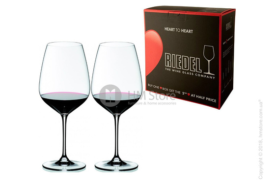 Набор бокалов для красного вина Cabernet-Sauvignon Riedel Heart to Heart 800 мл на 4 персоны Набор бокалов для красного вина Cabernet-Sauvignon Riedel Heart to Heart 800 мл на 4 персоны