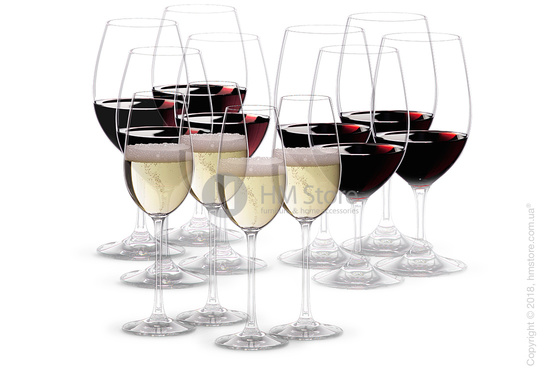 Набор бокалов для белого, красного и шампанского вин Riedel Ouverture New на 4 персоны, 12 предметов
