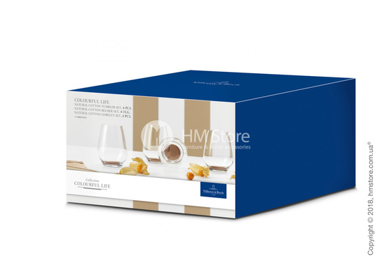 Набор стаканов Villeroy & Boch коллекция Colourful Life 420 мл на 4 персоны, Natural Cotton