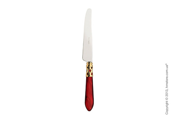 Набор столовых приборов Bugatti Aladdin коллекция Gold Plated Ring на 6 персон, 24 предмета, Burgundy