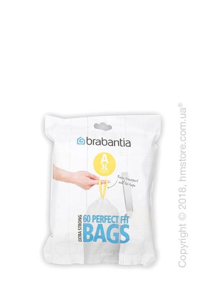 Набор пакетов для мусора Brabantia PerfectFit Bags Code A на 3 л, 60 штук