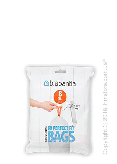 Набор пакетов для мусора Brabantia PerfectFit Bags Code B на 5 л, 60 штук