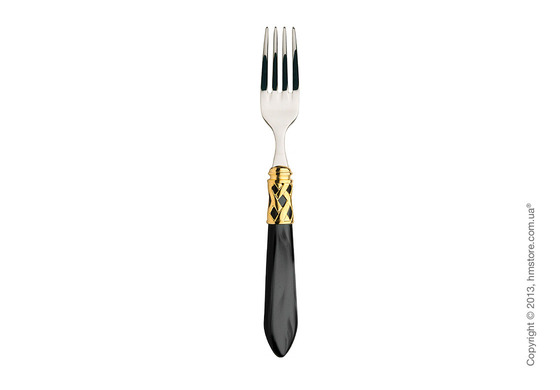 Набор столовых приборов Bugatti Aladdin коллекция Gold Plated Ring на 6 персон, 24 предмета, Black