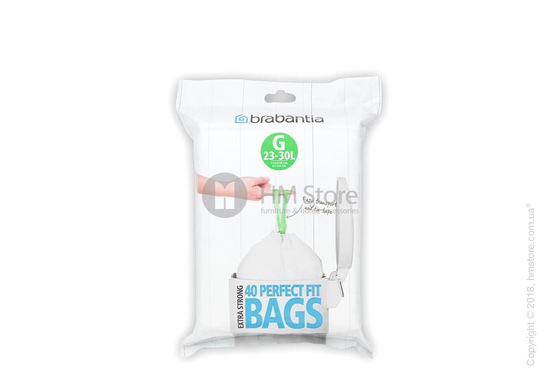 Набор пакетов для мусора Brabantia PerfectFit Bags Code G на 23/30 л, 40 штук