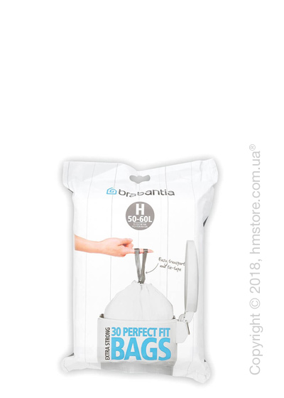 Набор пакетов для мусора Brabantia PerfectFit Bags Code H на 50/60 л, 30 штук