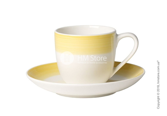 Чашка для эспрессо с блюдцем Villeroy & Boch коллекция Colourful Life, 100 мл, Lemon Pie