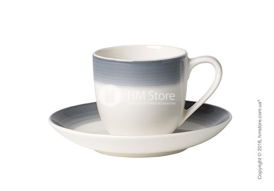 Чашка для эспрессо с блюдцем Villeroy & Boch коллекция Colourful Life, 100 мл, Cosy Grey