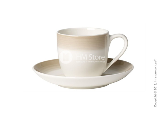 Чашка для эспрессо с блюдцем Villeroy & Boch коллекция Colourful Life, 100 мл, Natural Cotton