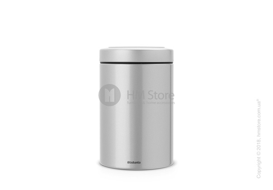 Емкость для хранения сыпучих продуктов Brabantia Window Lid 1,4 л, Metallic Grey