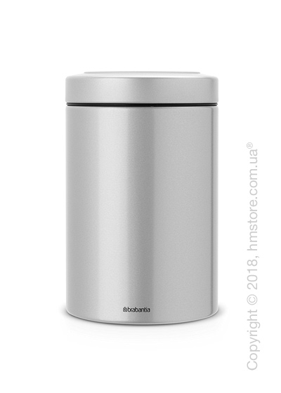Емкость для хранения сыпучих продуктов Brabantia Window Lid 1,4 л, Metallic Grey