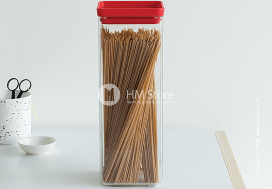 Емкость для хранения сыпучих продуктов Brabantia Square Canister 2,5 л, Red