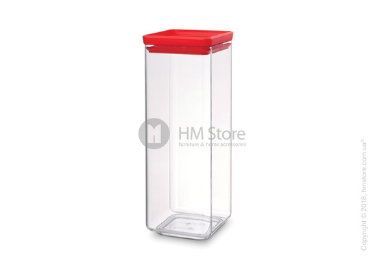 Емкость для хранения сыпучих продуктов Brabantia Square Canister 2,5 л, Red