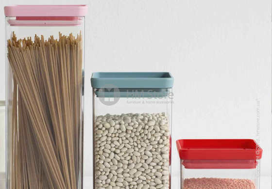 Емкость для хранения сыпучих продуктов Brabantia Square Canister  2,5 л, Pink