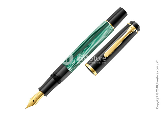 Ручка перьевая Pelikan коллекция Classic M200, Green-Marbled