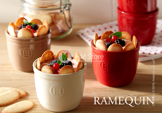 Рамекин для выпечки керамический 9 x 9 см Emile Henry Ovenware, Burgundy