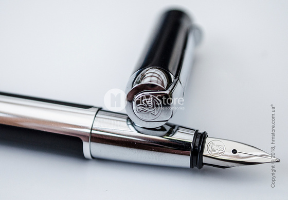 Ручка перьевая Pelikan коллекция Pura P40, Black-Silver