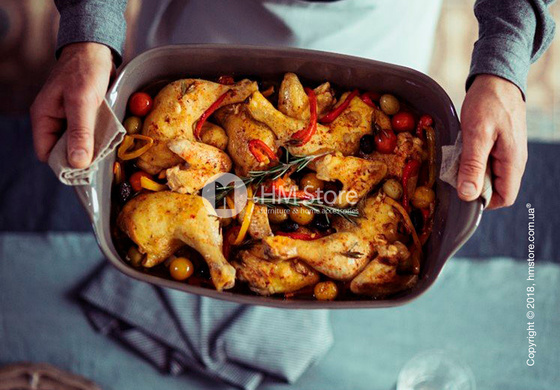 Форма для выпечки прямоугольная 29 х 19 см Emile Henry Ovenware, Blue Flame