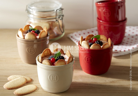 Набор рамекинов для выпечки керамических 9 x 9 см Emile Henry Ovenware, Burgundy