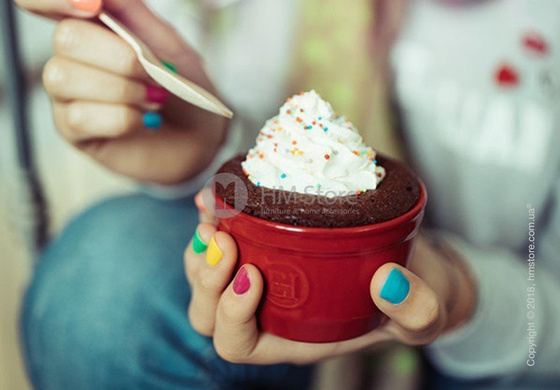 Набор рамекинов для выпечки керамических 9 x 9 см Emile Henry Ovenware, Burgundy