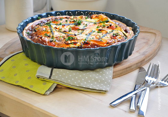 Форма для выпечки круглая 28 x 28 см Emile Henry Ovenware, Blue Flame