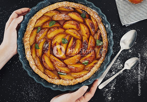 Форма для выпечки круглая 28 x 28 см Emile Henry Ovenware, Blue Flame