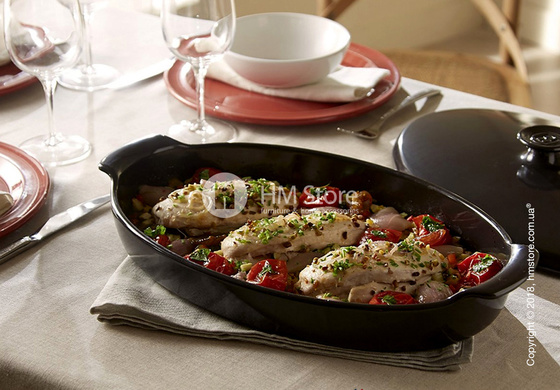 Форма для выпечки с крышкой Emile Henry Plat A Papillote, Charcoal