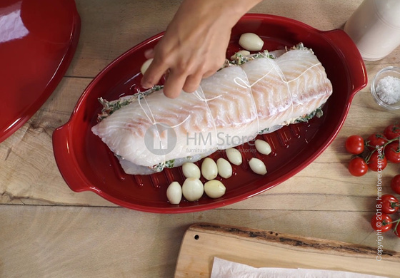 Форма для выпечки с крышкой Emile Henry Plat A Papillote, Charcoal