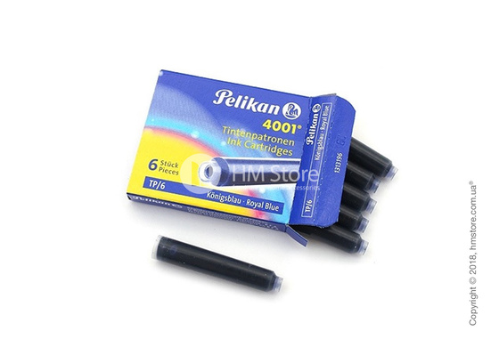 Набор сменных картриджей Pelikan для перьевой ручки, 6 предметов, Royal Blue
