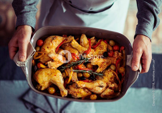 Форма для выпечки прямоугольная 28 х 23 см Emile Henry Ovenware, Blue Flame