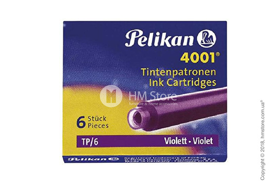 Набор сменных картриджей Pelikan для перьевой ручки, 6 предметов, Violet