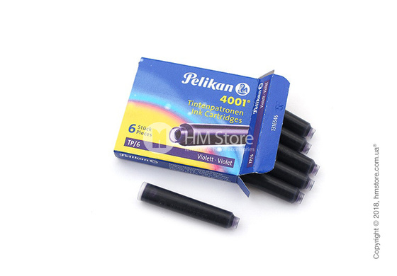 Набор сменных картриджей Pelikan для перьевой ручки, 6 предметов, Violet
