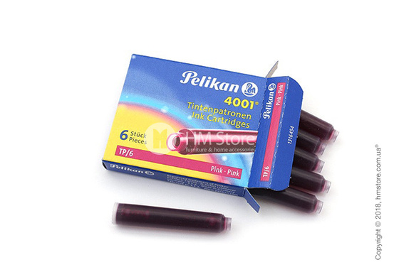 Набор сменных картриджей Pelikan для перьевой ручки, 6 предметов, Pink