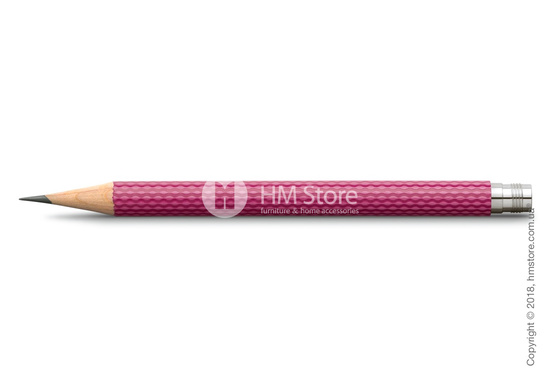 Комплект простых карандашей Graf von Faber-Castell 3 Pocket Pencils Guilloche, Electric Pink