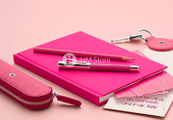 Комплект простых карандашей Graf von Faber-Castell 3 Pocket Pencils Guilloche, Electric Pink
