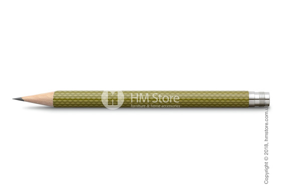 Комплект простых карандашей Graf von Faber-Castell 3 Pocket Pencils Guilloche, Olive Green