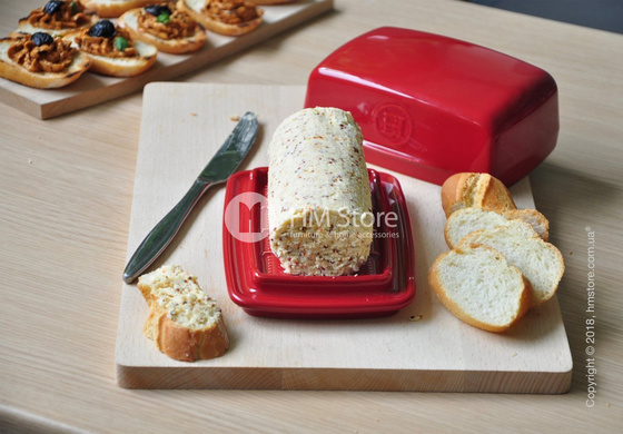Емкость с крышкой для сливочного масла керамическая Emile Henry Butter Dish, Clay