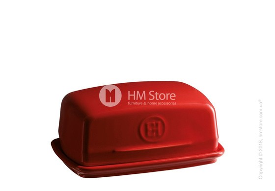 Емкость с крышкой для сливочного масла керамическая Emile Henry Butter Dish, Burgundy