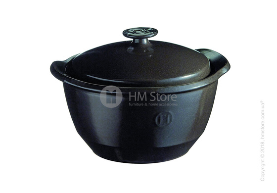 Кастрюля керамическая Emile Henry Cookware Flame 2 л, Charcoal