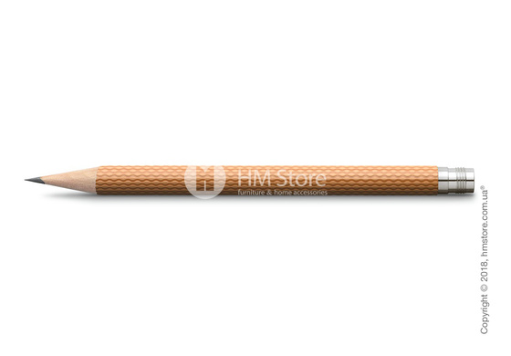 Комплект простых карандашей Graf von Faber-Castell 3 Pocket Pencils Guilloche, Cognac Brown