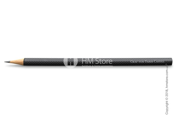 Комплект простых карандашей Graf von Faber-Castell 3 Graphite Pencils Guilloche, Black
