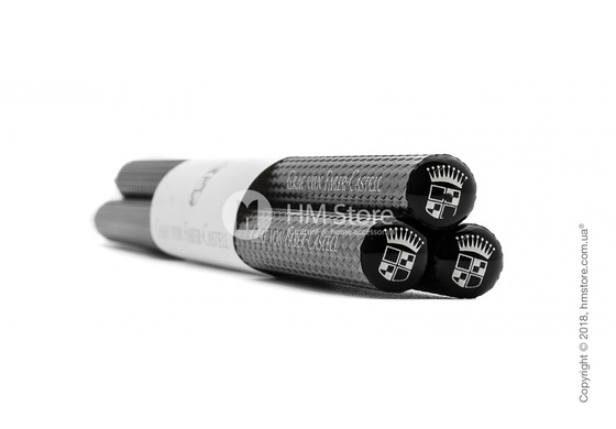 Комплект простых карандашей Graf von Faber-Castell 3 Graphite Pencils Guilloche, Black