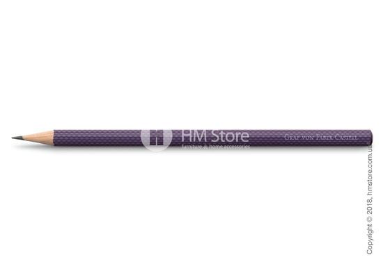 Комплект простых карандашей Graf von Faber-Castell 3 Graphite Pencils Guilloche, Violet Blue